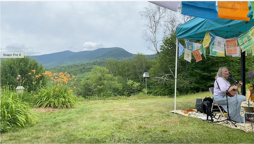 Community Kirtan outdoor mtn pic